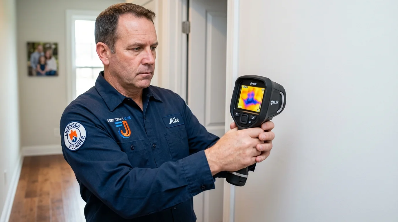 Thermal imaging leak detection by Johns Plumbing LLC in Algonac